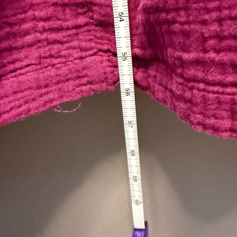 Pact Purple gauze maxi dress - organic cotton tiered sleeveless magenta size XXL - Picture 9 of 9